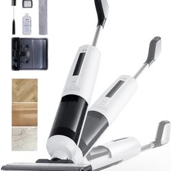 Self-Cleaning Wet Dry Vacuum Mop Combo,Cordless Floor Cleaner for Hardwood/Tile Floors,140°F Hot Drying,18000Pa Suction,2-in-1 Hard Floor Vacuum and M