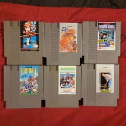 6 Nintendo Original NES Games Lot