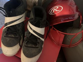 Baseball Helmet And Shoes