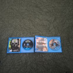 Call duty modern warfare 2 and battlefield one for ps4/ps5 look at description