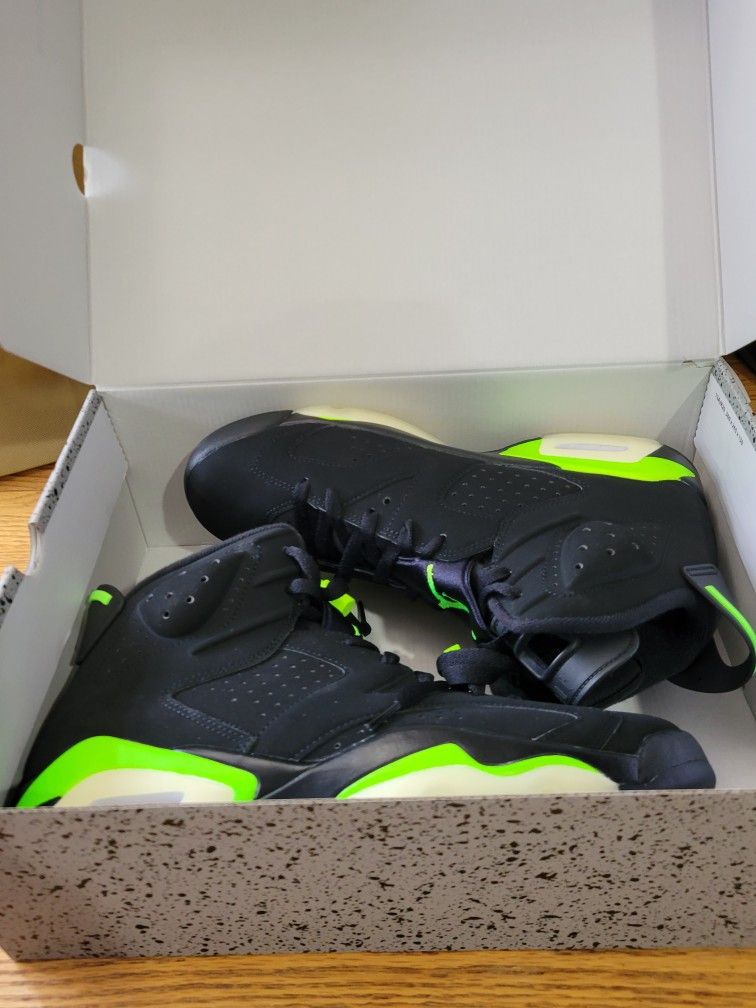 Nike Air Jordan 6 VI Retro Electric Green Size 11 Black Shoes CT8529-003 New
