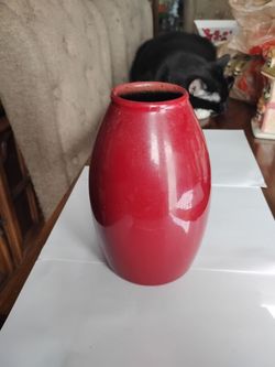 Vintage Scheurich made in Germany blood red vase