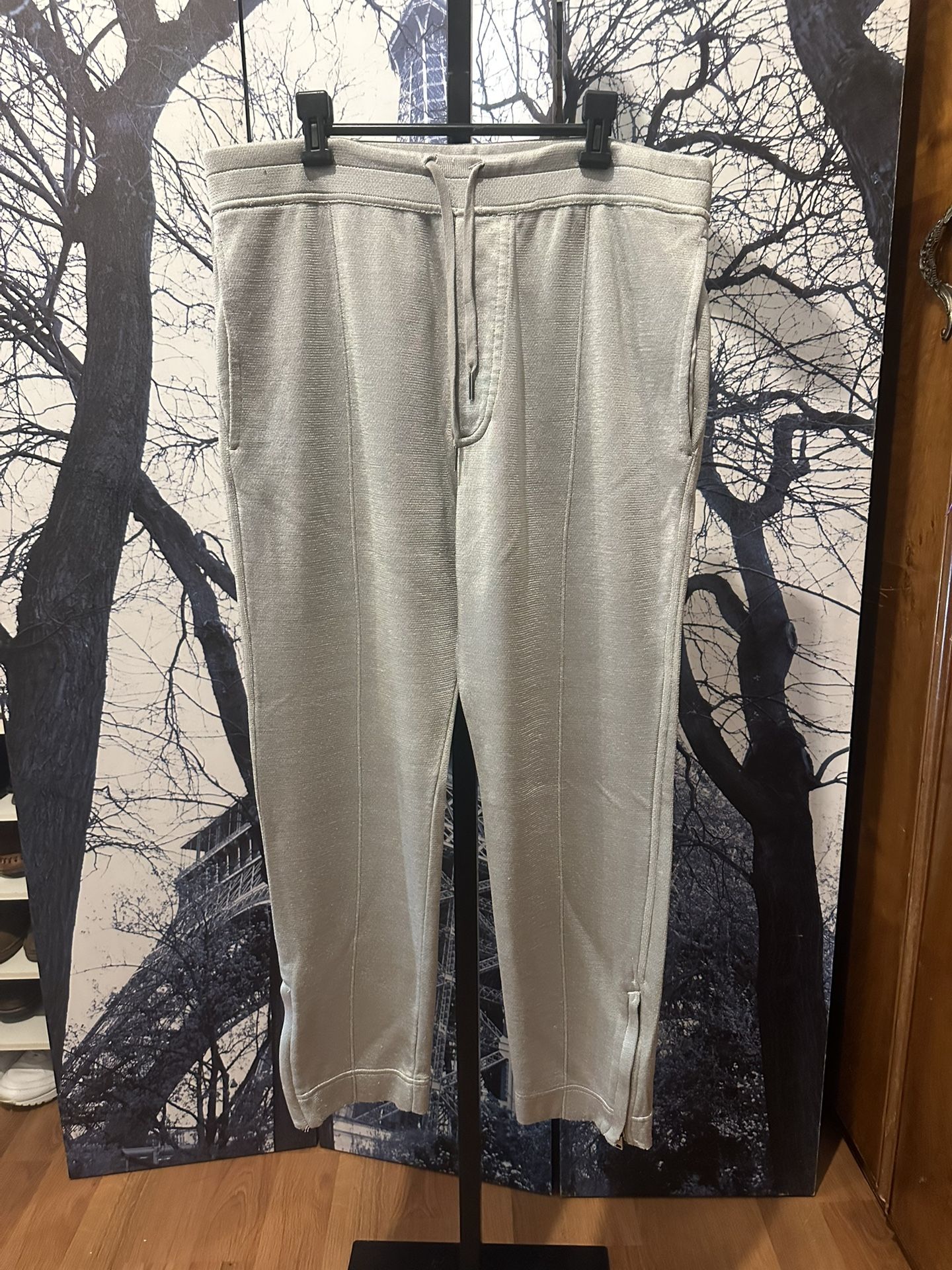Tom Ford Silver Knit Jogger Pants