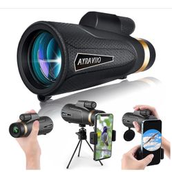 New 14×62 Monocular Telescope with Smartphone Holder & Upgraded Tripod