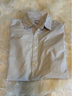 Steven Alan Hidden Pocket Soft Dove Grey Button Down Shirt XS Made in Peru