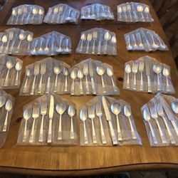 Large Silver Plate Flatware- Coronation By Oneida 