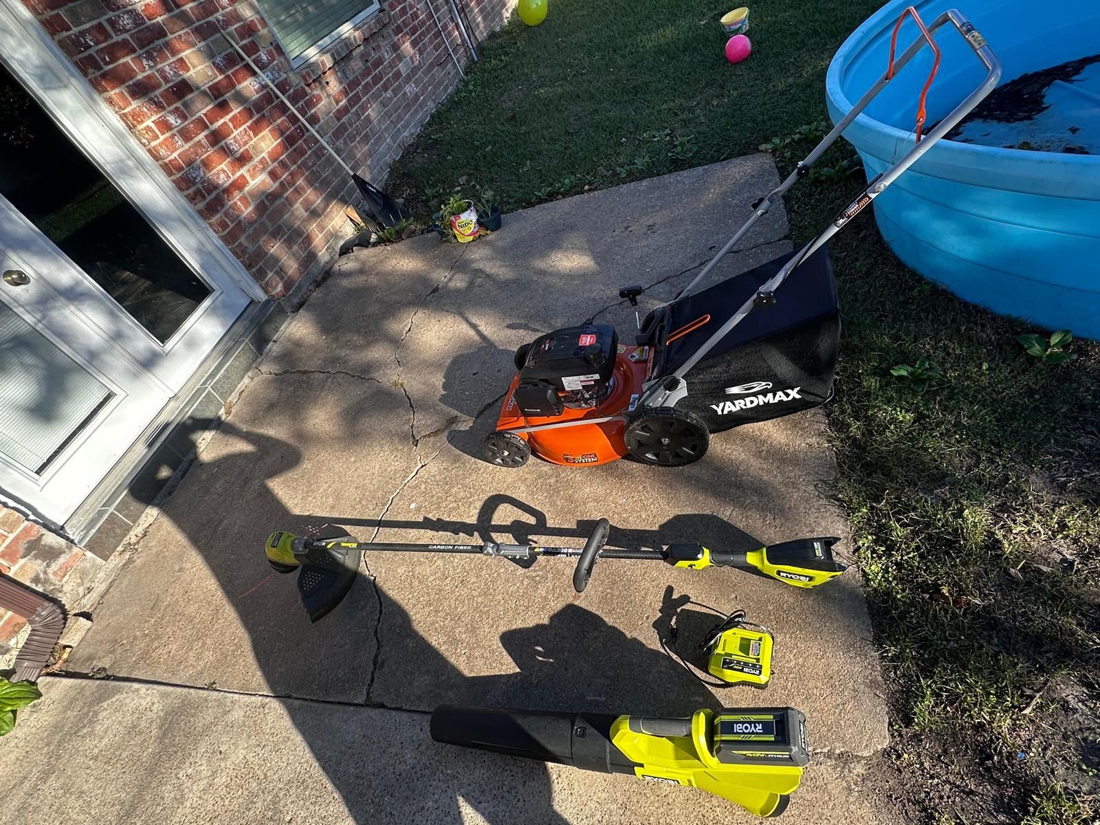 complete lawnmower set