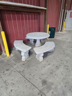 Concrete Table with benches