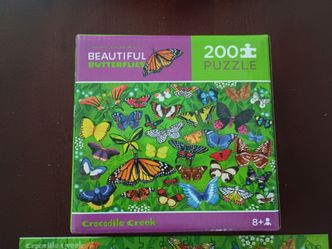 3/$10 🌟 Beautiful Butterflies 200 Piece Crocodile Creek Kids Puzzle