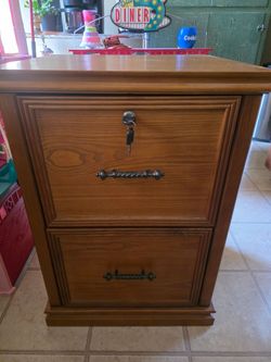 Wood file cabinet