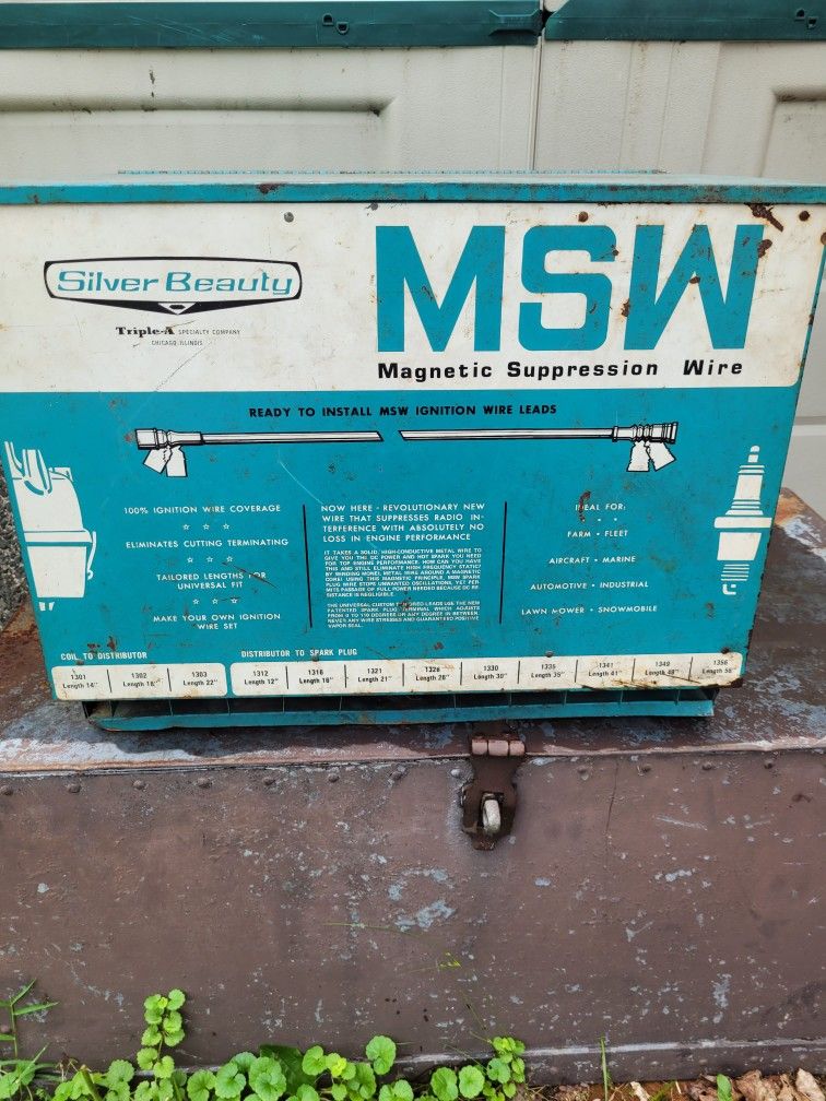 Vintage Spark Plug Wire Display