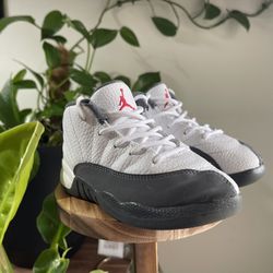 Jordan 12 White /dark Grey 10c