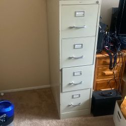 Nice four drawer metal file cabinet