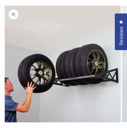 Tire rack for garage