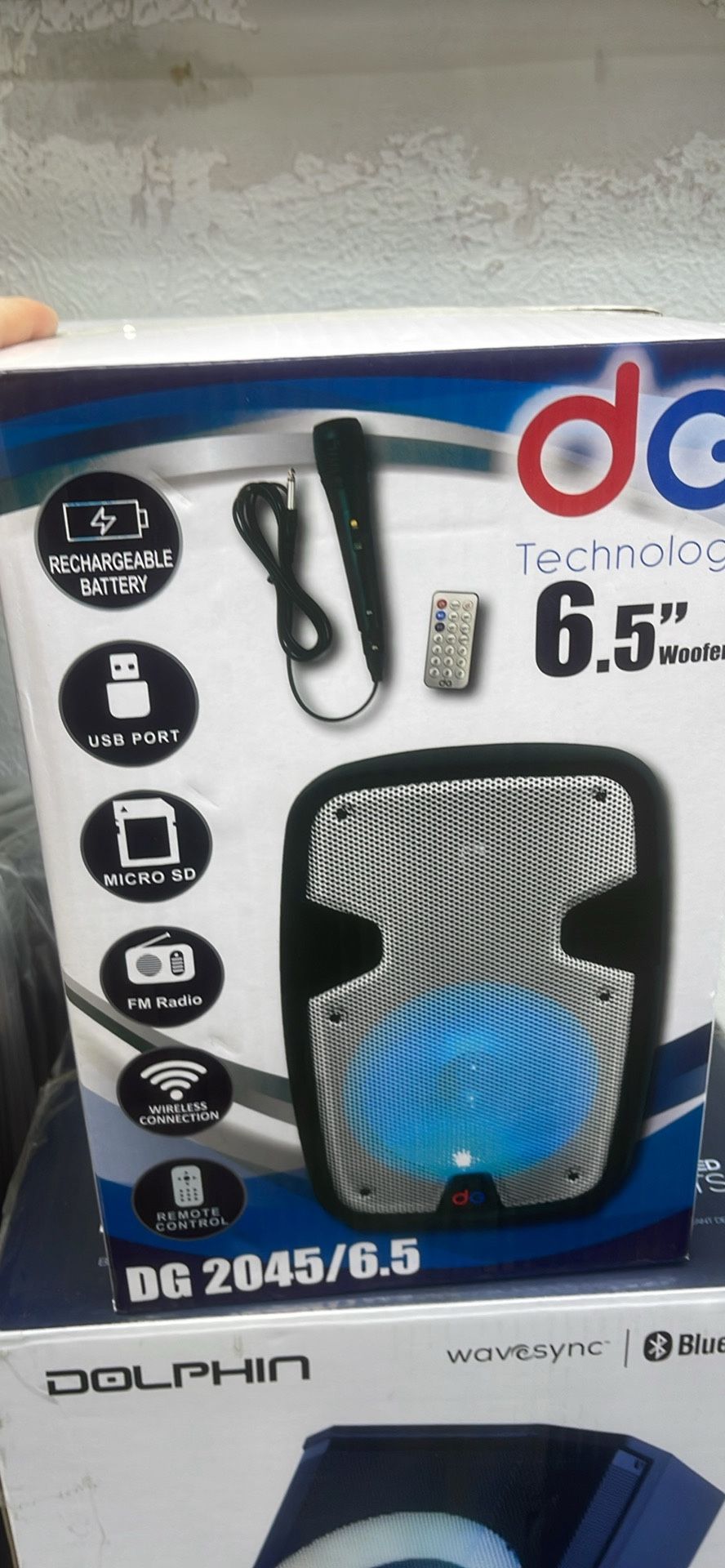 All-in-one portable Bluetooth speaker with karaoke