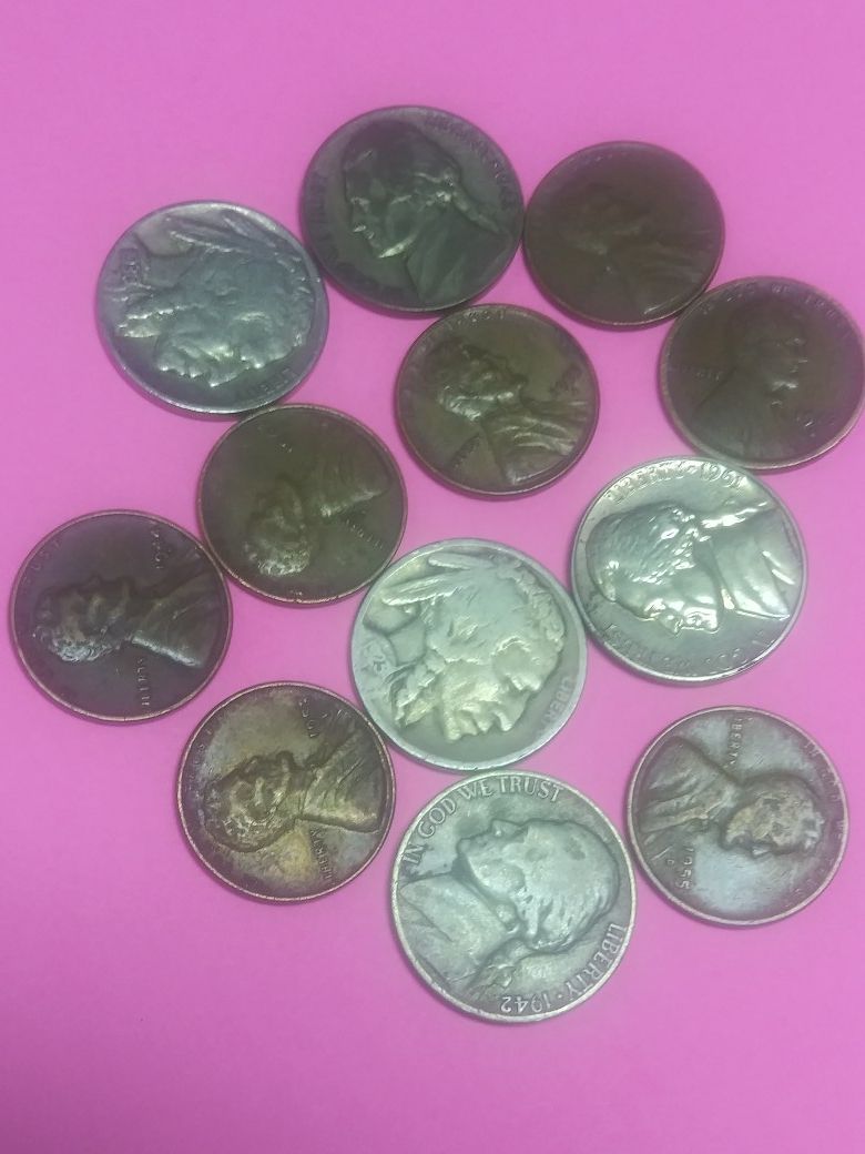 Old American vintage coins