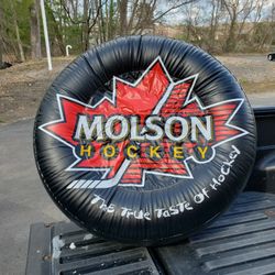 Molson  Beer Inflatable Hockey Puck  3 1/2 Ft