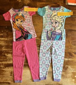 NEW Disney Frozen Anna & Elsa 4-Piece Pajama Set - Girls 4T