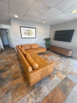 MCM sectional L shape couch