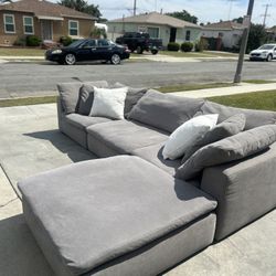 Free Delivery 🚚 Modular Gray Cloud Couch Sectional Sofá