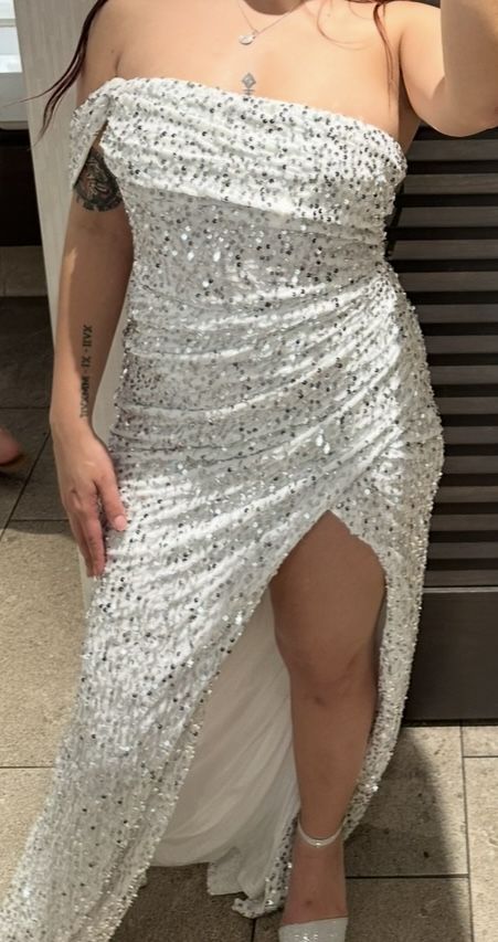 White Shiny Dress