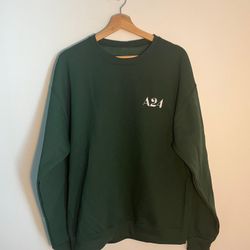Forest Green A24 Movie Film Embroidery Crewneck Sweatshirt 