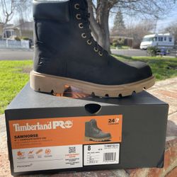 Timberland PRO Sawhorse 6" Composite Safety Toe Black Size 8 Men’s