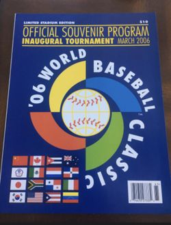 *RARE* Mint 2006 MLB Inaugural World Baseball Classic Official Souvenir Program, Limited Stadium Edition