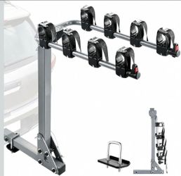 Bike Rack with 2'' Receiver, 240 LBS Max Load 4 Bikes
Heavy-Duty Dual Locking, Tilts & Foldable for Trunk Access, 4 Bike Rack Hitch Mount for SUV, Car