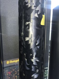 Camo Camouflage satin black vinyl wrap by the yard