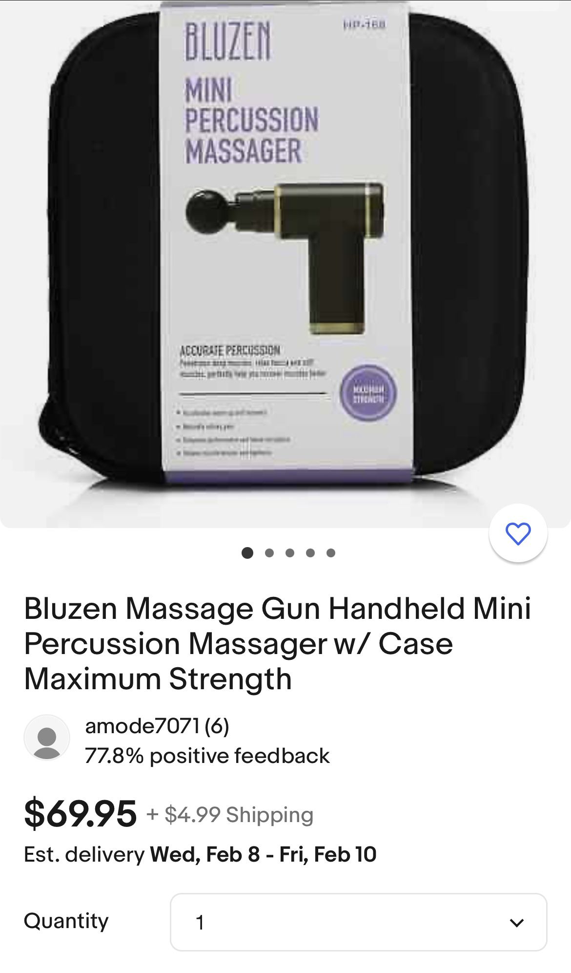 Brand New Bluzen Mini Percussion Massager
