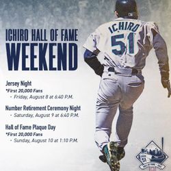Seattle Mariner Tickets Ichiro Weekend 