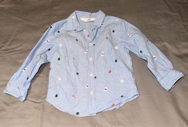 H&M Christmas toddler boy dress shirts 4T excellent condition like new