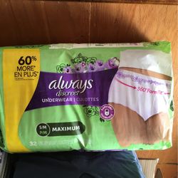 Women’s Always 32 Count Bladder Control Underwear Size S/M