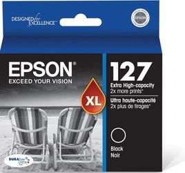 Epson T127120 DURABrite Ultra 127 Extra High-Capacity Inkjet Genuine Ink Cartridge, Black (T127120)