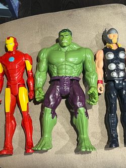 Marvel Avengers titans 12” Figures - Hulk, Iron Man, Thor