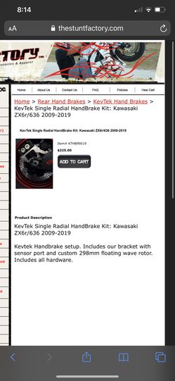 Rear Hand brake For Kawasaki 09-19