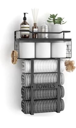 Wall Mounted Towel Rack for Bathroom 