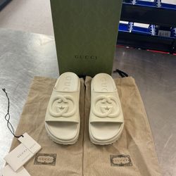 Gucci Slides Cream Color 