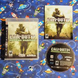 Call Of Duty 4 Modern Warfare Sony Playstation 3 PS3 CIB Complete Game Disc Case Artwork Manual Included