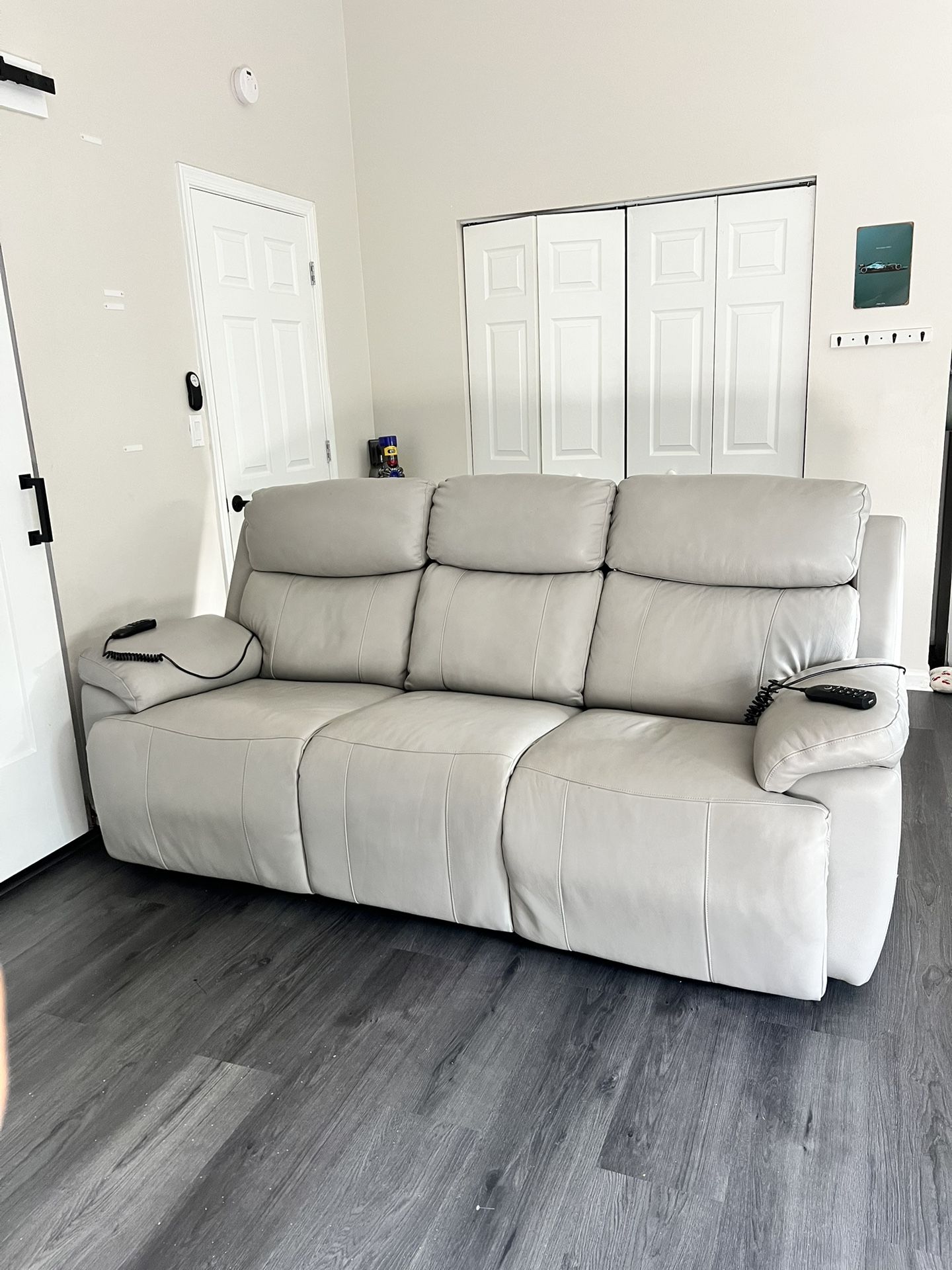 Leather Recliner Couch 3 Seater, Massage Chairs