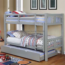 Twin / Twin Bunk Bed (Optional Trundle)