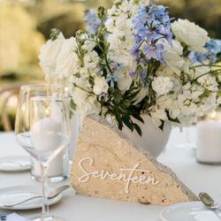 Wedding Table Numbers - Travertine 