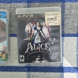 Ps3 Game ALICE: MADNESS RETURNS
