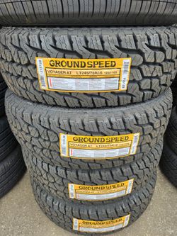 245-75-16 !!! GROUNDSPEED A/T LT !!! $470 LAS 4 LLANTAS MONTADAS Y BALANCEO INCLUIDO 👌