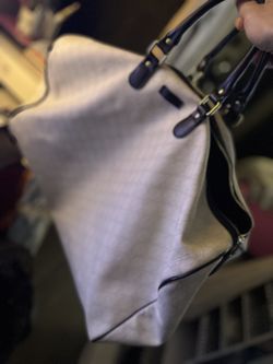 Authentic Vintage White And Black Gucci  Duffle Bag