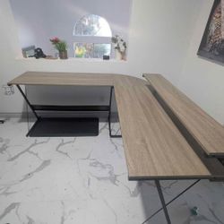 L-Shaped Gaming Desk (Currently 2 Desks)