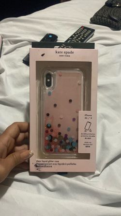 Kate Spade Clear Liquid Glitter iPhone XS/X Case