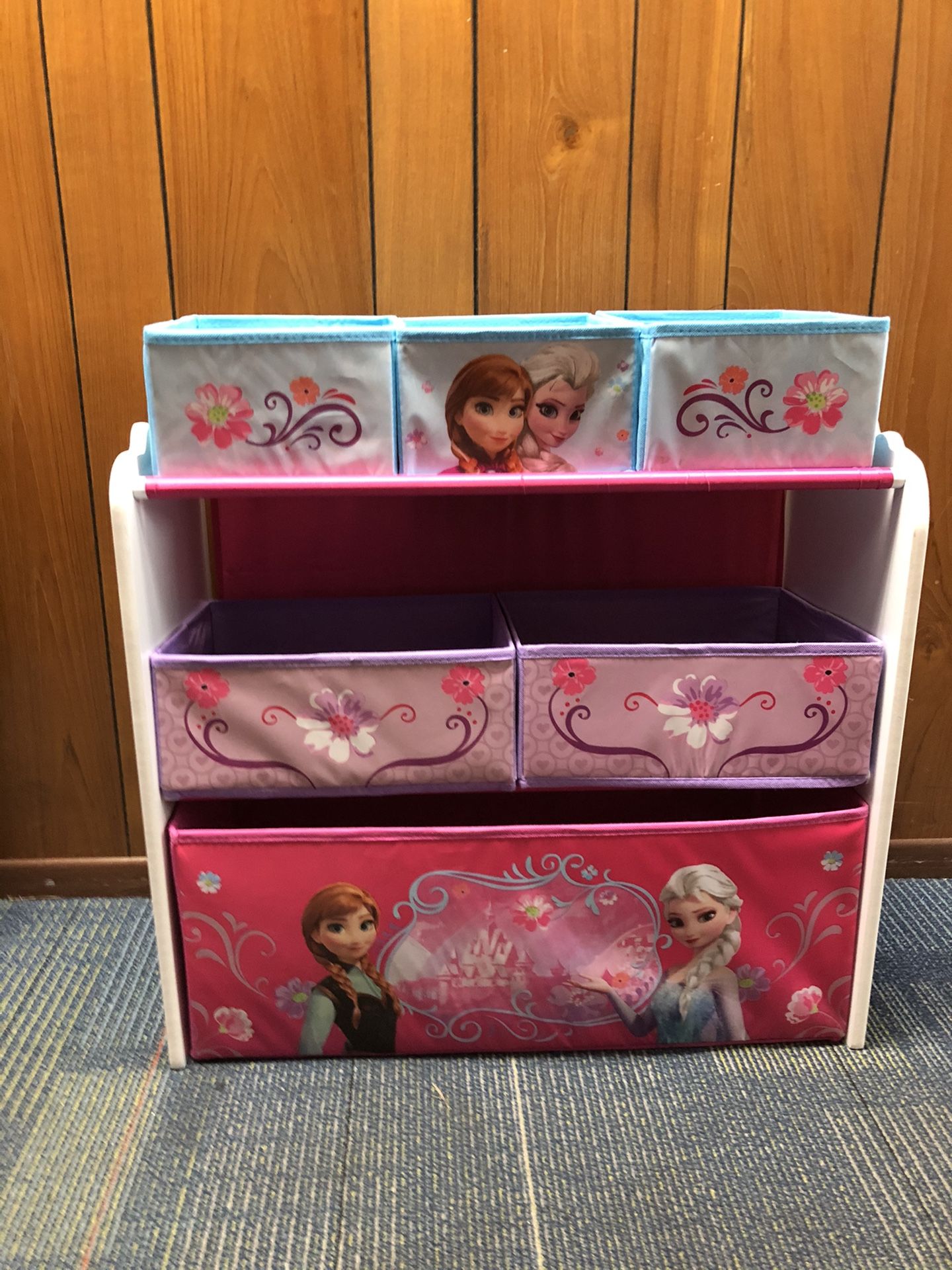 Frozen 2 kids toy organizer shelf