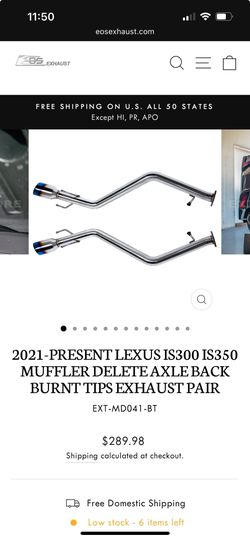 Lexus IS Straight Pipes